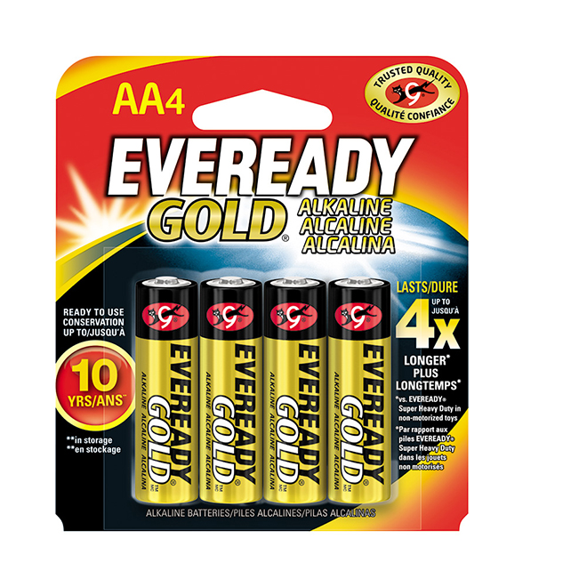 "AA" Alkaline Batteries - 4 Pack