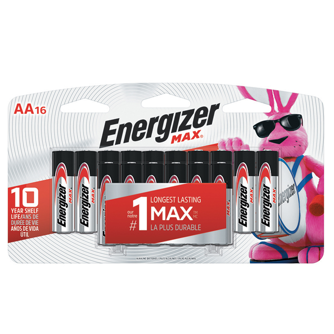 Paquet de 16 piles alcaline AA «Max»