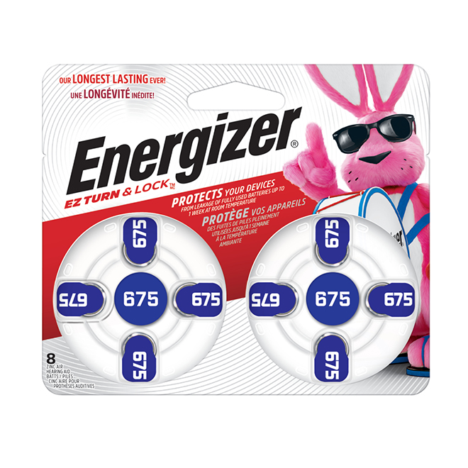 "675" Hearing Aid Batteries - 8 Pack