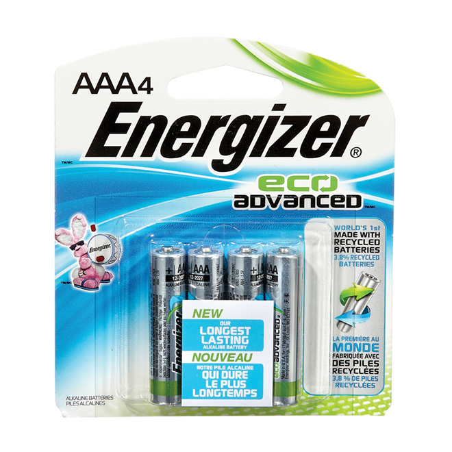 Paquet de 4 piles alcalines «Eco Advanced» AAA