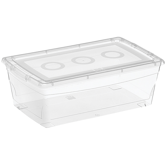 Bac de rangement en plastique clair, 6L