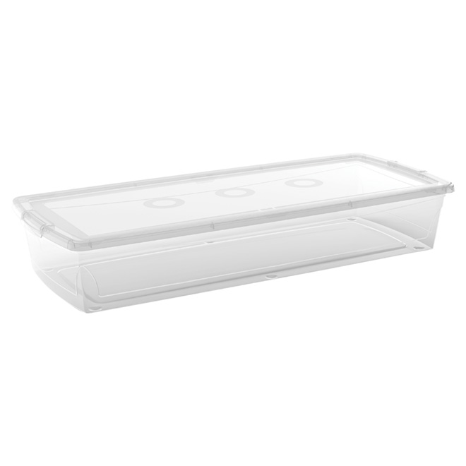 Boite de rangement à glisser sous le lit, 50L, clair