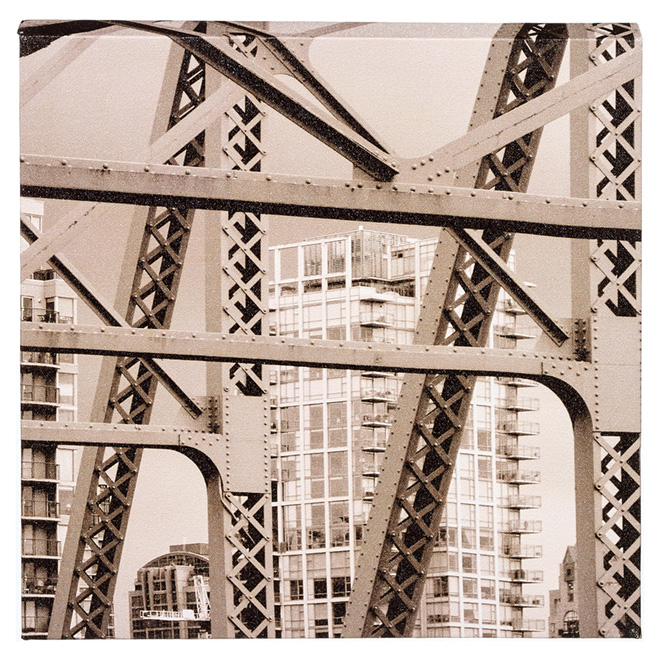 Wood and Cotton Sepia Laminated Canvas - Bridge