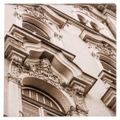 Wood and Cotton Sepia Laminated Canvas - Baroque Windows