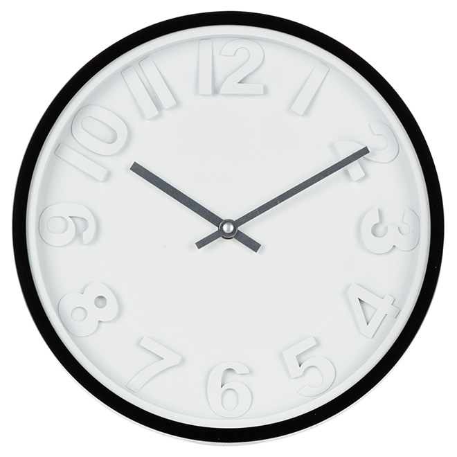 Wall Clock - White/Black