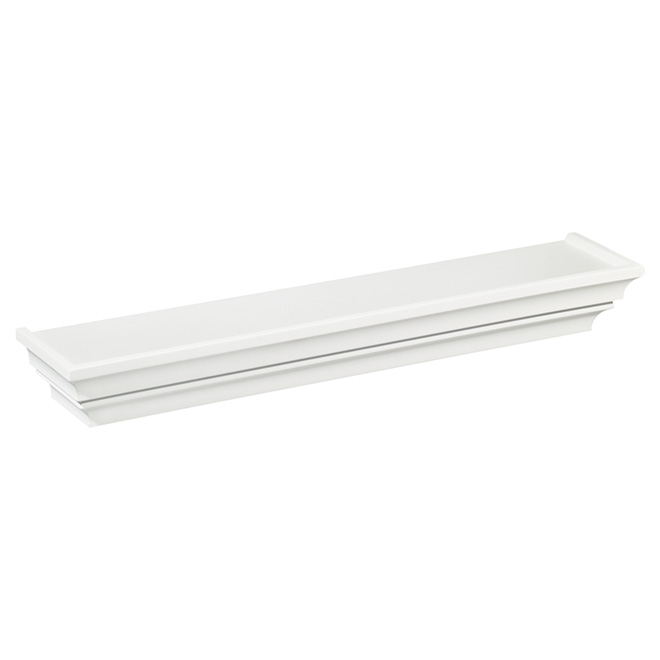 Tablette de bois «Madison» - 24 po - blanc