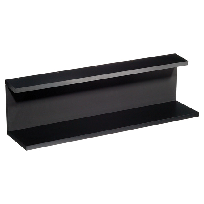 Wall Shelf «Noto» with Chalkboard - 24" - Black