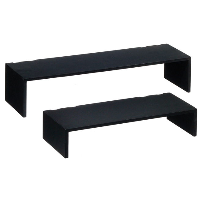 Tablettes «Extense», ensemble de 2 - bois - noir