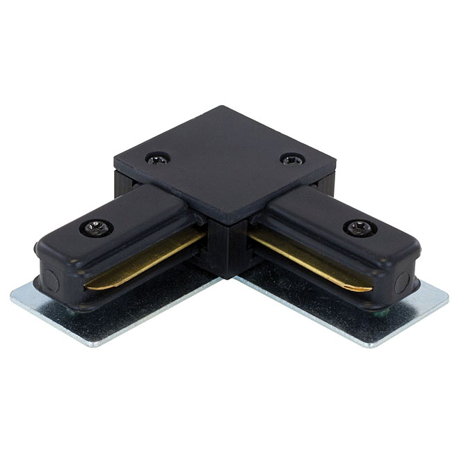 Linear Track Lighting L-Connector - Black