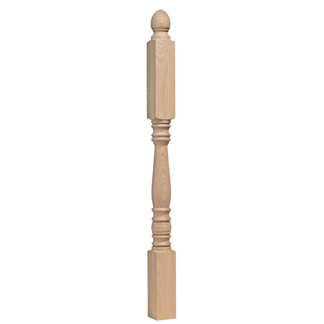 Poteau de départ en chêne «Colonial», 2 7/8" x 2 7/8" x 41"