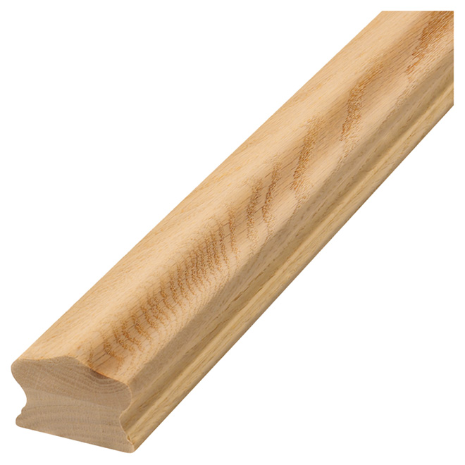 Main courante en chêne, 8', bois naturel