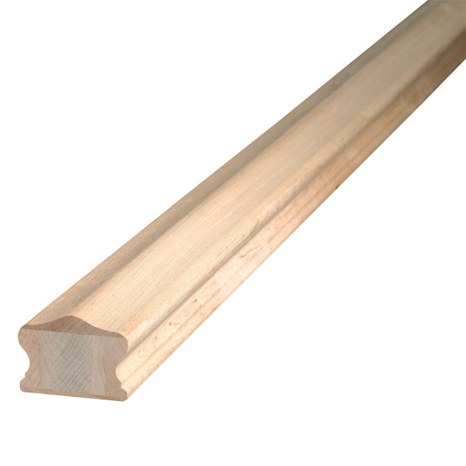 Main courante en érable, 6', bois naturel