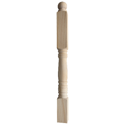"Colonial" Pine Newel Post - 3 1/2" x 41 1/2"