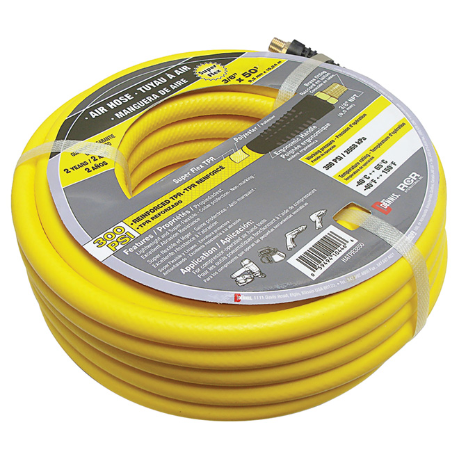 Boyau à air renforcé pour compresseur, 3/8 po x 50 pi