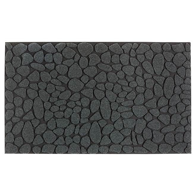 Tapis en caoutchouc recyclé pour l'extérieur, gris foncé