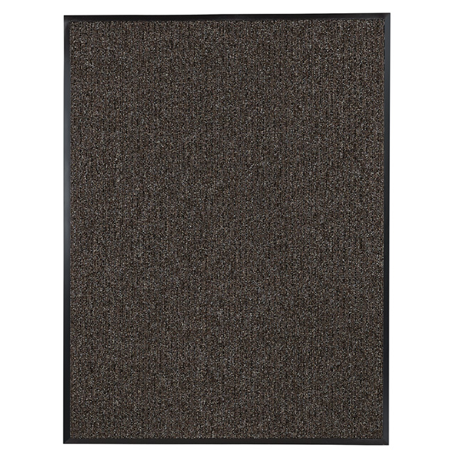 Tapis en polyoléfine pour intérieur et extérieur, brun