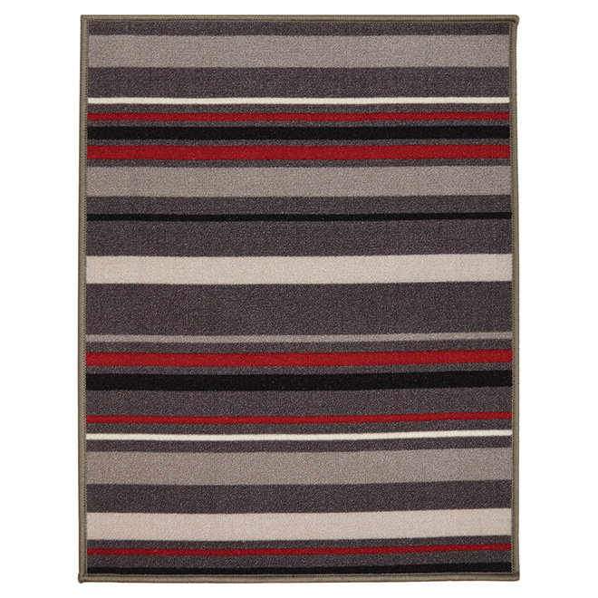 Nylon Decorative Mat - Striped Grey