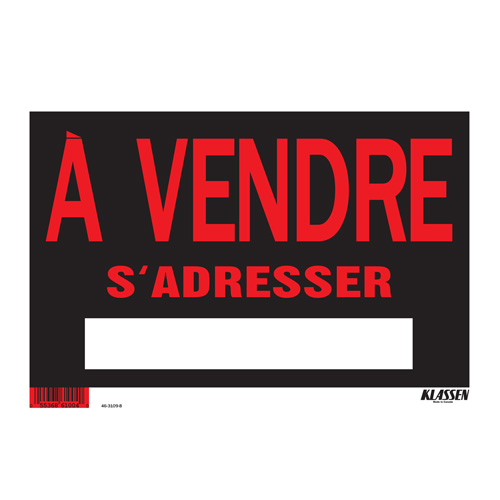 Écriteau « À vendre »