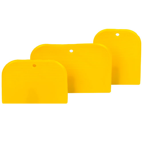 Applicateurs de mastic en plastique jaune, paquet de 3