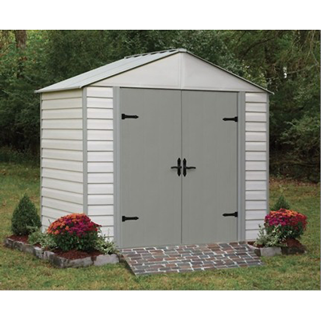 Garden Shed - 8' x 5' - Vinyl/Steel - Beige/Grey RONA