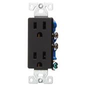 Duplex Receptacle - 2 Poles/3 Wires - 15A/125V, Black