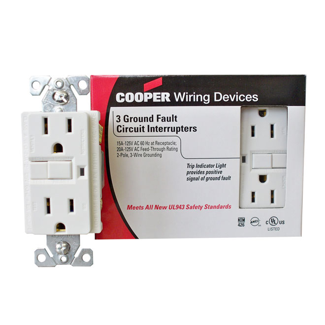 Receptacles - 3 GFCI-Protected Duplex Receptacles