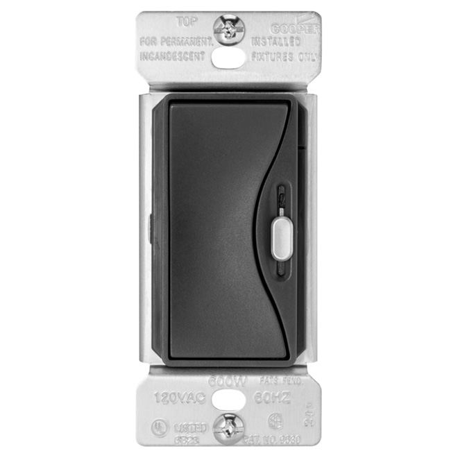 Gradateur à glissière Aspire, 3 voies, granite argent