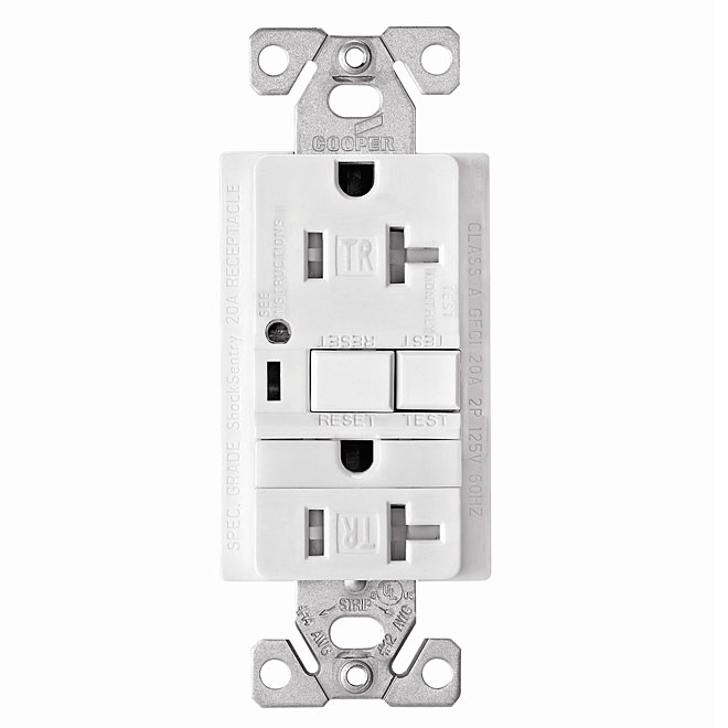 20-A GFCI "Decorator" Duplex Receptacle