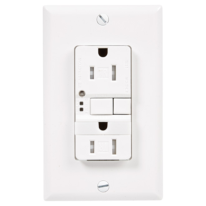 GFCI Duplex Receptacle with Nightlight - 15 A