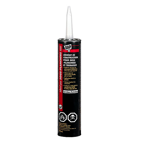 Adhésif pour sous planchers DAP 4000, 305ml - Havane