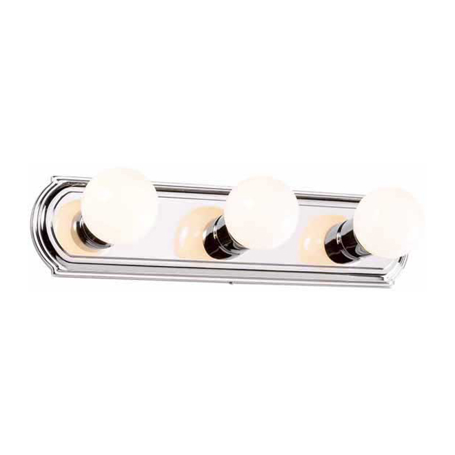 Applique de salle de bain à 3 lumière, chrome