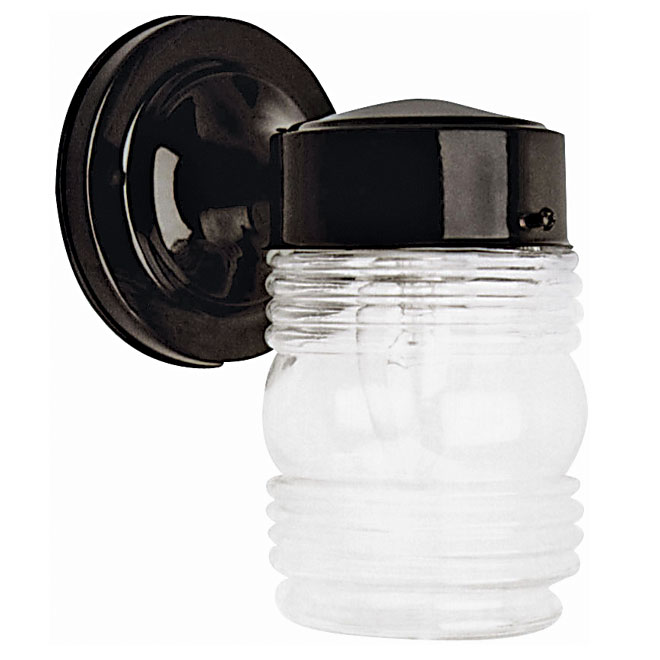 Lanterne murale d'extérieur «Jam Jar», noir