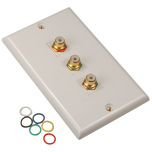 WALL PLATE 3 RCA/F