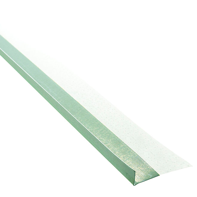 Renfort d'angle métallique à face de papier en L