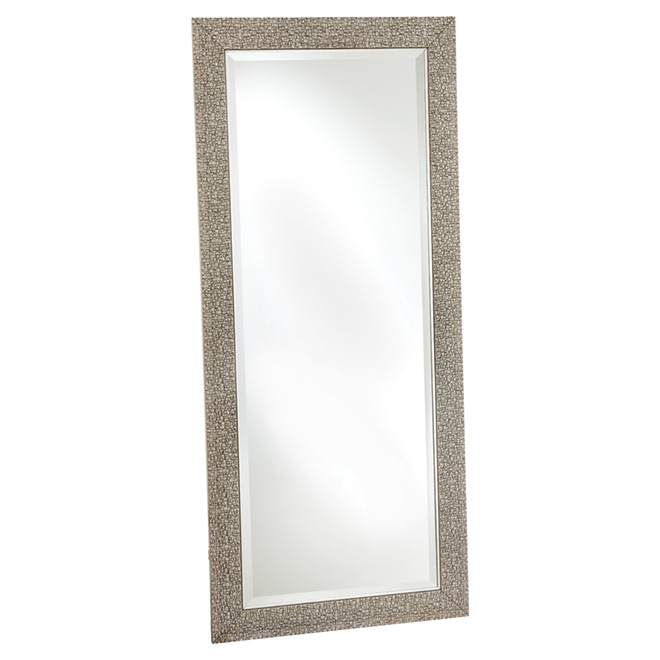 Miroir mural décoratif, 18" x 48", argent