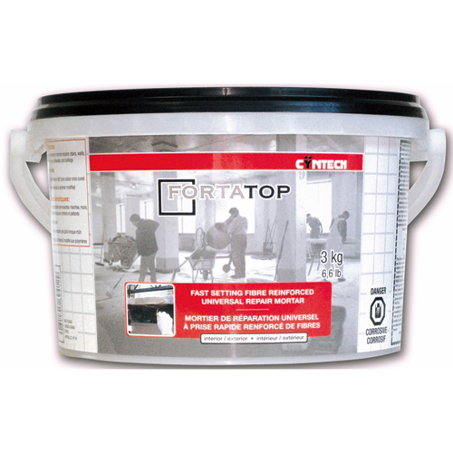 Mortier de réparation Fortatop à prise rapide, 3 kg