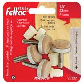 Patins à tige filetée en feutre, réglable, 7/8
