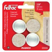 Fused-Felt Plastic Leg Tips - Round - White - 7/8