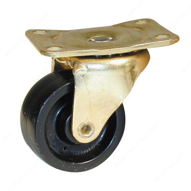 Plate Casters - 40 lbs Capacity - 1 1/4" - 2/Pk
