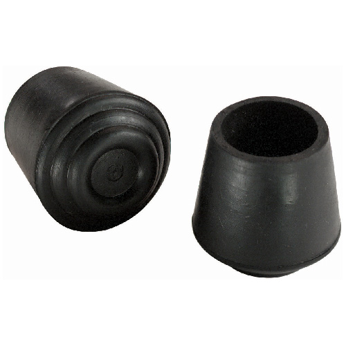 Embouts de caoutchouc, ronds, noirs, 1 1/4", 4/pq