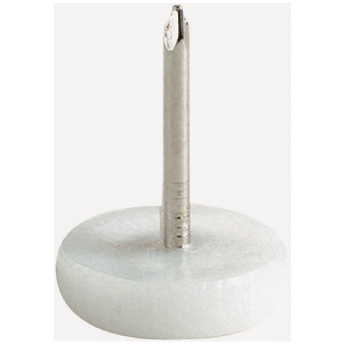 Polypropylene-Base Nail-On Glides - Round - 5/8" - 4/Pk