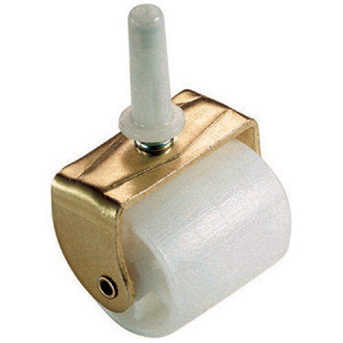 Roulette pour base de lit en plastique, tige, 125 lb, 2"