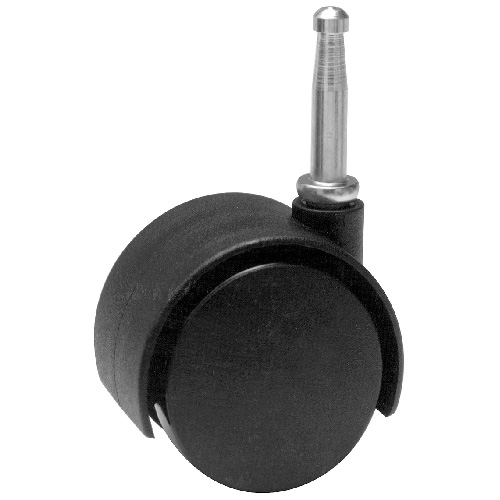 Dual-Wheel Wood Stem Caster - 55 lbs Capacity - 1 5/8"