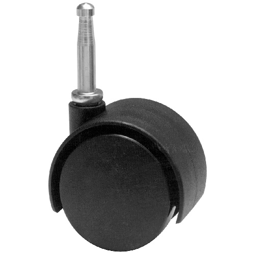Dual-Wheel Wood Stem Caster - 77 lbs Capacity - 2"