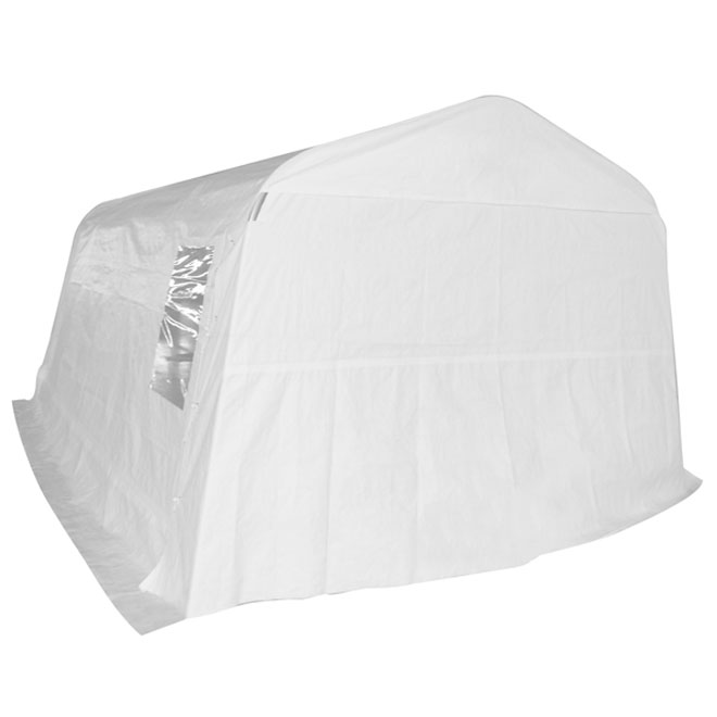 PVC Car Shelter - 11 x 20 x 8' - White