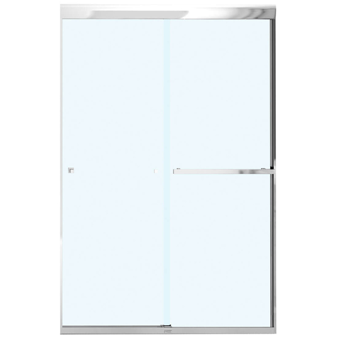 Porte coulissante demi-cadre « Aura » - Chrome