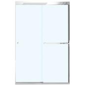 Porte coulissante demi-cadre « Aura » - Chrome