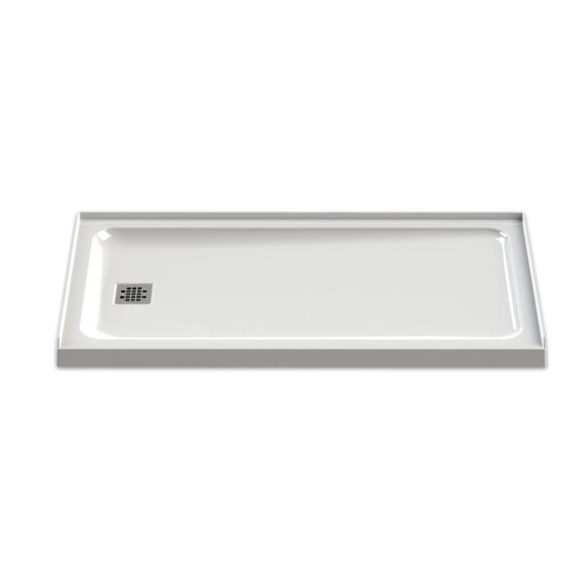 Shower Base - Acrylic - Left Drain -60"x32"- White