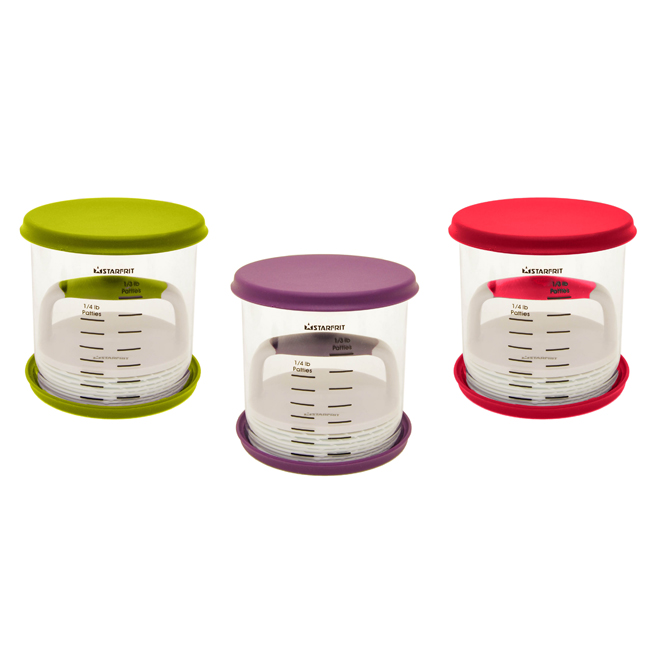 Hamburger Patty Stacker - 8 Dividers, Assorted Colors