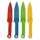 Ensemble de 4 couteaux, ABS/inox, couleurs variées